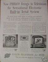 1950 PHILCO Television/TV Radio Record Player 1478/1400  