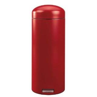   Red Steel Rectangular Trash Can, 10 Gallon 