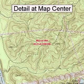   Topographic Quadrangle Map   Macon NW, Georgia (Folded/Waterproof
