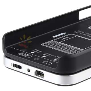   Wireless Rechargeable Sliding Keyboard Case+2x Bumper for iPhone 4 4S