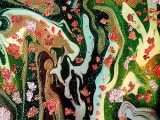 ORIGINAL abstract art iridescent ~GILDED~ painting KIRA  