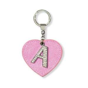  Dazzle Light Pink Initial A Key Chain