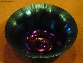 Exquisite Antique Steuben Aurene Blue Iridescent Bowl  