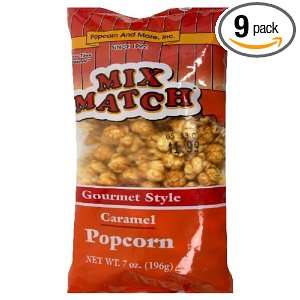 Mix Match Gourmet Caramel Popcorn, 7 Ounce (Pack of 9)  