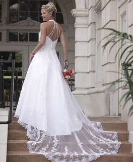 Halter White/Ivory Strapless Wedding dress/Bridal Gown  