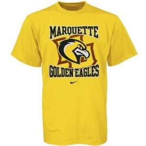 Nike Marquette Golden Eagles Youth Gold Mascot T shirt 