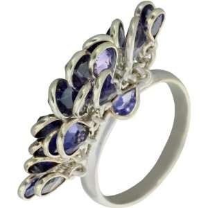  Faceted Iolite Bunch Ring   Sterling Silver Everything 