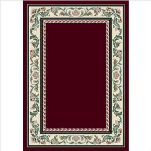  Signature Carved Ionica Garnet Rug Size 109 x 132 