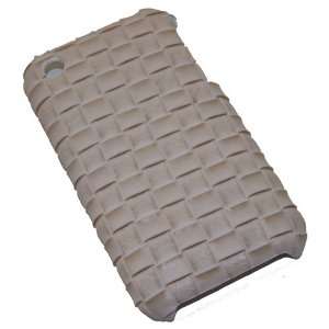    Cream Leather Woven Back Cover for iPhone 3G / 3GS 