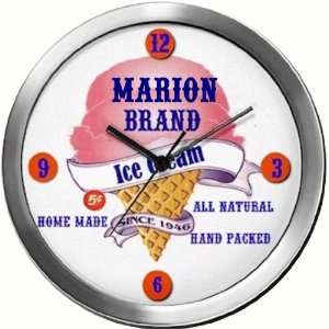  MARION 14 Inch Ice Cream Metal Clock Quartz Movement 