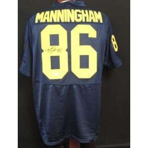 Mario Manningham Signed Uniform   Michigan JSA   Autographed NFL 