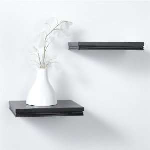  Kathy Ireland PAIR 10 IN BLACK LOGAN BRACKETLESS SHELVES 