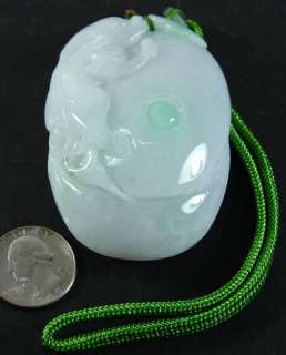Icy Green Natural A Jade Jadeite Pendant Pixiu Spit Lotus P 258  