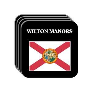 US State Flag   WILTON MANORS, Florida (FL) Set of 4 Mini 