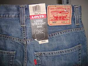 LEVIS 569 LOOSE FIT STRAIGHT LOW RISE BELOW WAIST KNEE JEANS SHORTS 