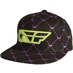  Fly Racing F Star Hat   Large/X Large/Black/Purple 