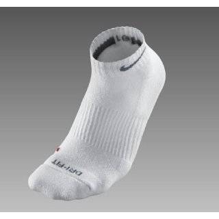 Nike Dri FIT Half Cushion Quarter Cut Socks, Large, White