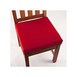  Red Solid Chair Pad