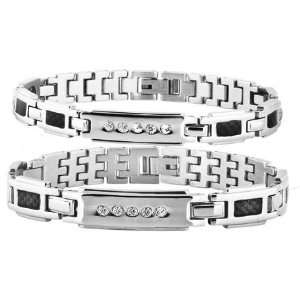 Anti fatigue Magnetic Bracelets Titanium Stainless Steel for Couples 
