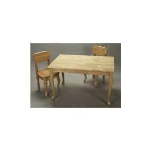  Rectangular Kid Table with 2 Chairs   Natural   by 