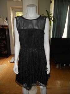 DVF Diane Von Furstenberg LISE Pleated Lace Dress 2 US  