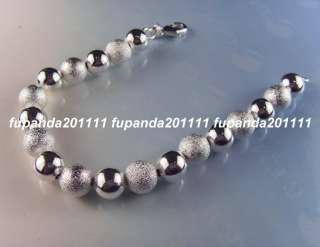 Nice S80 silver bead link Bracelet chain 7.2 SL21  