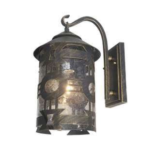 golden black finished outdoor wall light original in the box