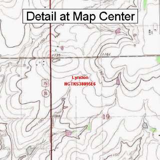  USGS Topographic Quadrangle Map   Lyndon, Kansas (Folded 