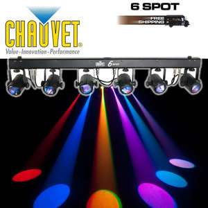 CHAUVET LIGHTING 6SPOT LED DMX DJ RGB 6 HEAD LIGHT BAR 613815571971 