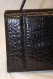 HANDCRAFTED VINTAGE GLOSSY ALLIGATOR BELLY KELLY STYLE FLAP SATCHEL 