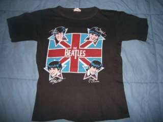 vtg THE BEATLES 1970s Lennon McCartney t shirt S rare  