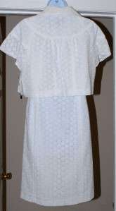 New $240 Nine West White Skirt Dress Suit Jacket 2  