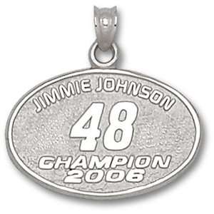 LogoArt Jimmie Johnson 06 NEXTEL Cup Champion 3/4 Sterling Silver 