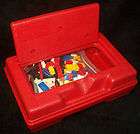 Vintage Early 1980s Red LEGO Storage Case & 150++ LEGO Pieces   VGC
