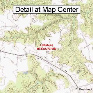   Topographic Quadrangle Map   Lottsburg, Virginia (Folded/Waterproof