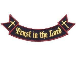  Ribbon Rocker Trust In The Lord Christian Biker Patch 