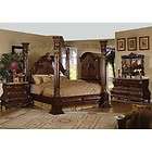 Old World French Castle Eastern King Canopy Bedroom Bed Marble  