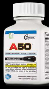 BPI A50 Test Booster LEAN MUSCLE BUILDER 60 caps NEW  
