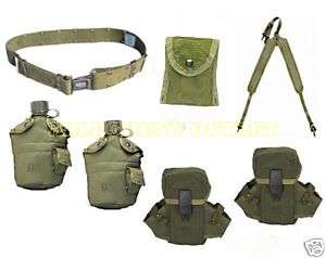 NICE US Army LOT LBE w/ Canteen / Ammo Pouches / L BELT  