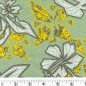  60 Wide Lokelani   Green Fabric By The Yard Arts 
