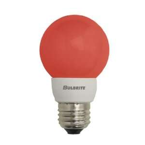   Bulbrite LED/G16R 1W LED Decorative G16 Globe, Red