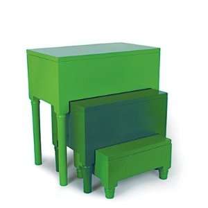  Areaware PLTN Nesting Tables / Step Stools Color Green 