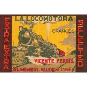 La Locomotora Extra Selected Oranges 44X66 Canvas