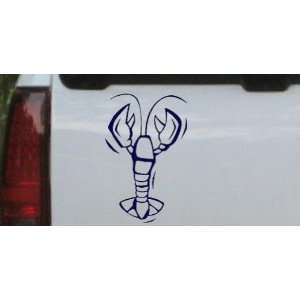Lobster Animals Car Window Wall Laptop Decal Sticker    Navy 6in X 9 