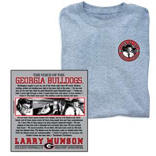 UGA Georgia Bulldogs Larry Munson Tribute T Shirt  
