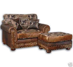 Laramie Leather Hair on Hide Cowhide Oversized Chair  