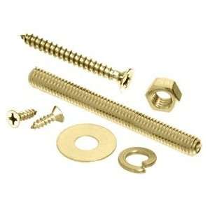 CRL Polished Brass Replacement Screw Packs for Bar Mount Foot Railing 