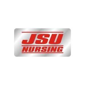  License Plate   JSU NURSING SILVER/RED