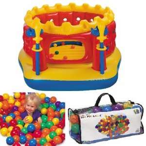   Castle Bounce Packed w/ 100 Extra Fun Balls   Intex Jump o Lene Castle