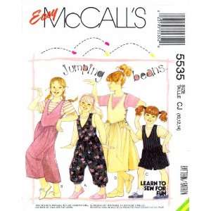  McCalls 5535 Sewing Pattern Girls Jumpsuits Jumper T 